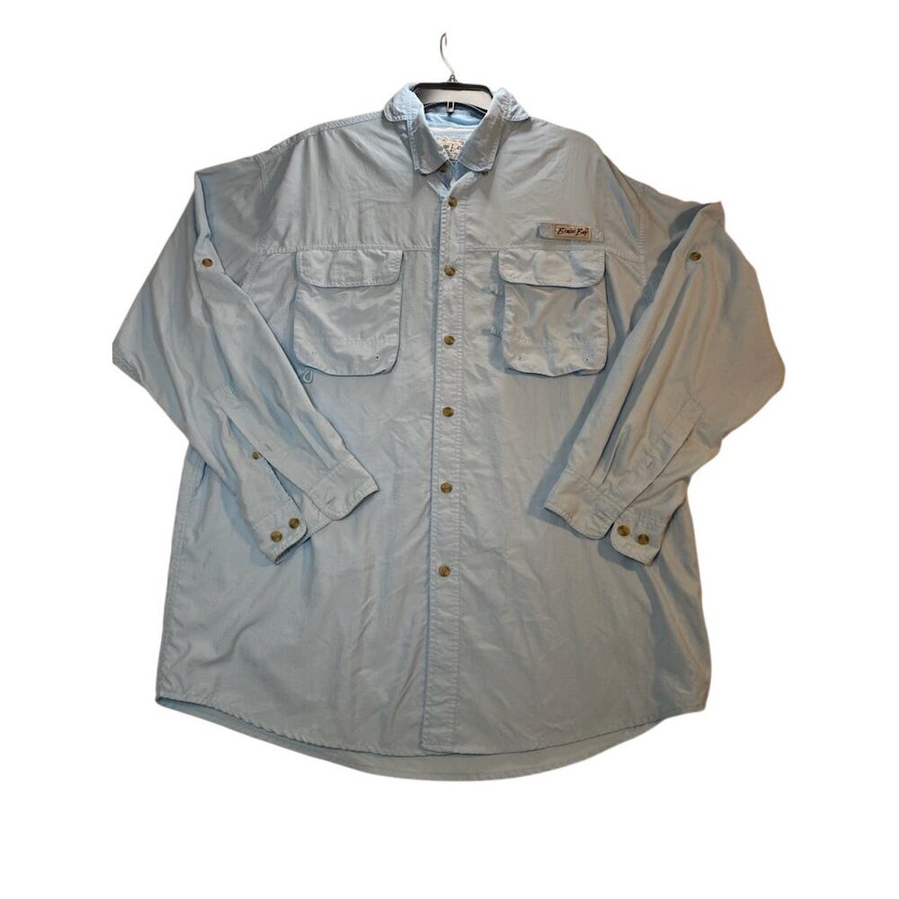 Bimini Bay Outfitters Baby Blue Long Sleeve Fishing Shirt • Vented • Lightweight